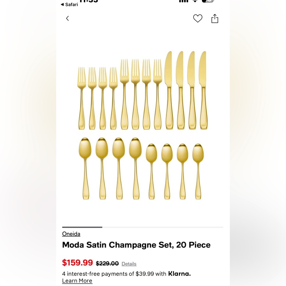 ONEIDA Flatware Set, Service For 4